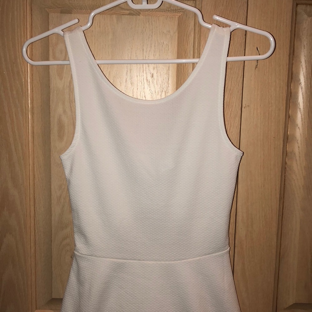 White dress with back cutout